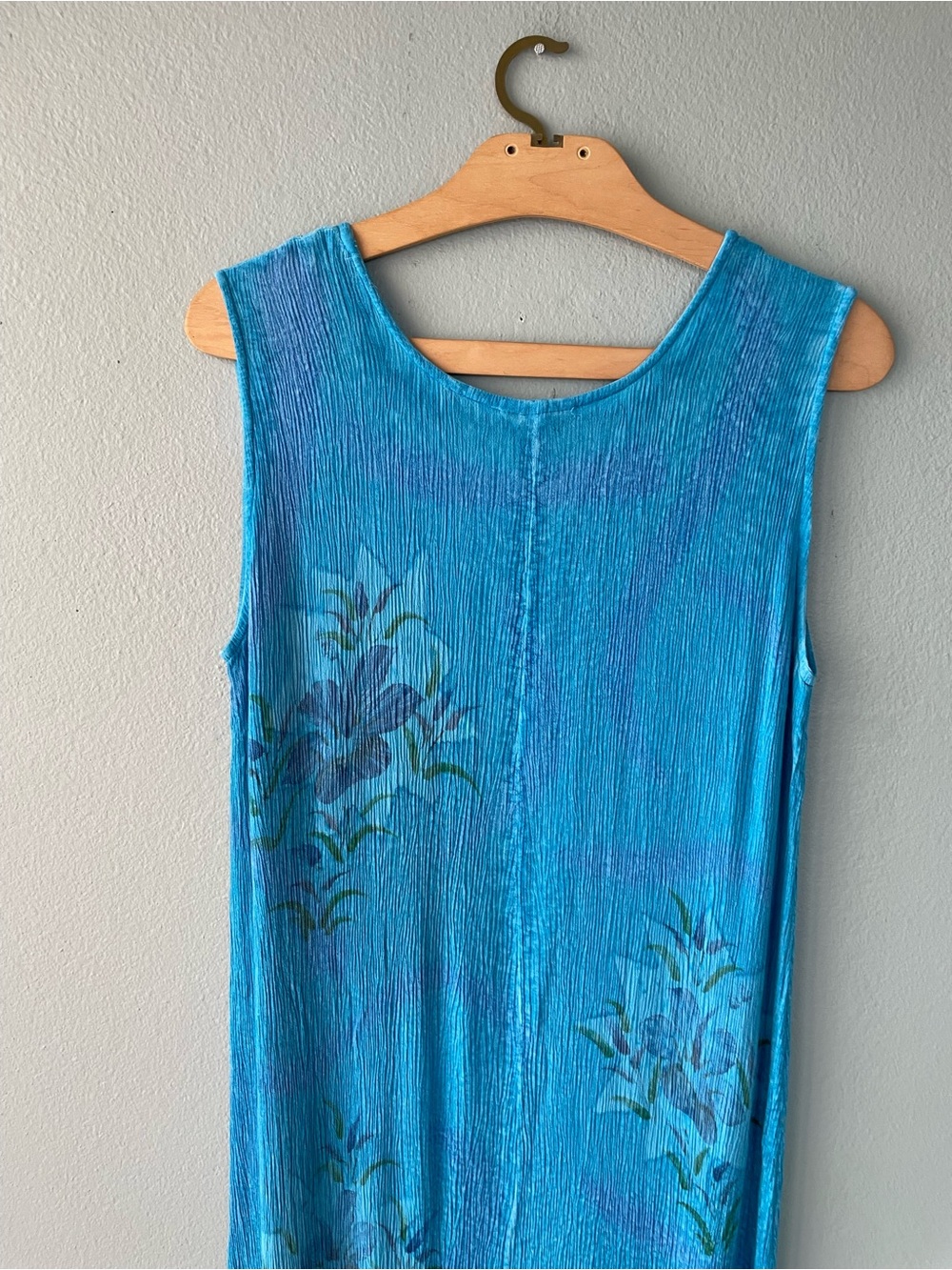 Unbranded | Vintage 90s Y2k Turquoise Tropical Maxi Dress - Picture 4 of 6